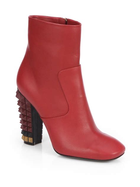 red Fendi Ankle boots for Women 